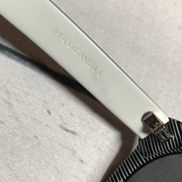 Madewell Black & White Stripped Glasses